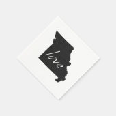 Love Missouri Shaped Chalkboard Show Me Missourian Servet (Hoek)