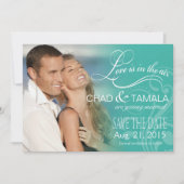 Love Mist Foto Save the Date | aqua (Voorkant)