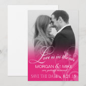 Love Mist Foto Save the Date | fuchsia (Voorkant / Achterkant)