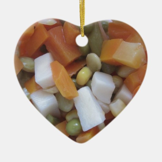Love Mixed Vegetables Keramisch Ornament (Voorkant)