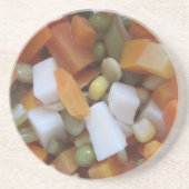 Love Mixed Vegetables Zandsteen Onderzetter (Voorkant)