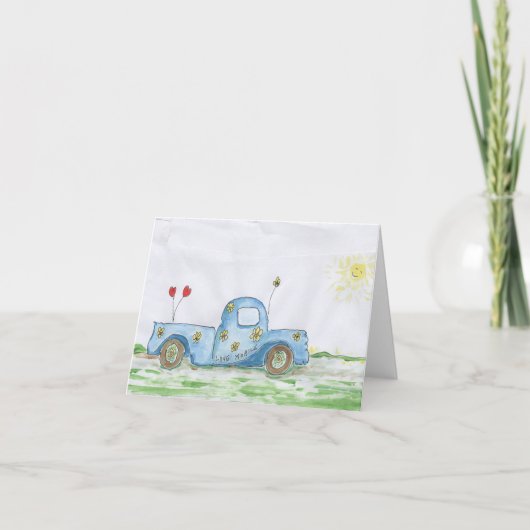 "Love Mobile op de achterkant van de envelop" Groe Kaart (Voorkant)