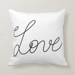 Love Modern Calligraphy Script Kussen