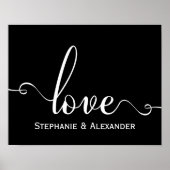 Love Modern Calligraphy Script Poster (Voorkant)