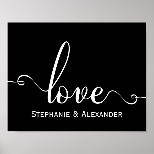 Love Modern Calligraphy Script Poster (Voorkant)