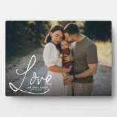 LOVE Modern Elegant Family Photo Keepomwille Fotoplaat (voorkant)