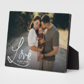 LOVE Modern Elegant Family Photo Keepomwille Fotoplaat (Zijkant)