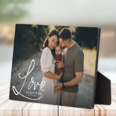 LOVE Modern Elegant Family Photo Keepomwille Fotoplaat