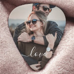 Love Modern Foto Gitaar Plectrum<br><div class="desc">Voeg je foto toe met handgeschreven calliografie Love.</div>