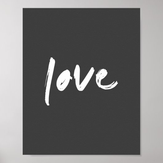 Love Modern | Minimalistisch stijlvol woordcitaat Poster (Voorkant)