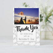 Love Modern Script Typografie Bedankkaart (Staand voorkant)