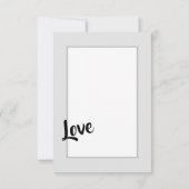 Love Modern Script Typografie Bedankkaart (Achterkant)