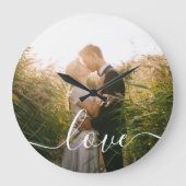 Love Modern Simple Photo Grote Klok (Voorkant)