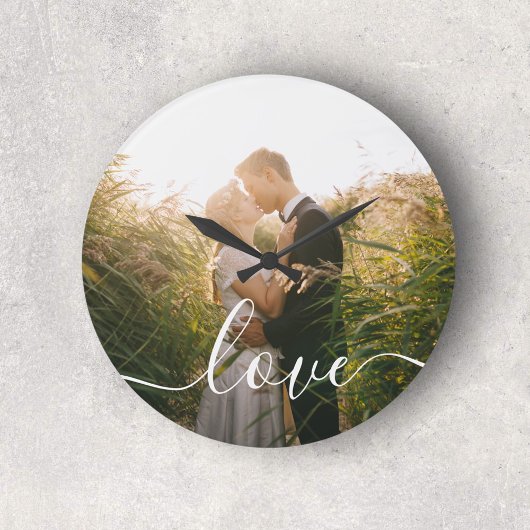 Love Modern Simple Photo Grote Klok