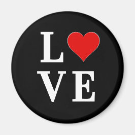 LOVE Modern Trendy Black en White Magneet