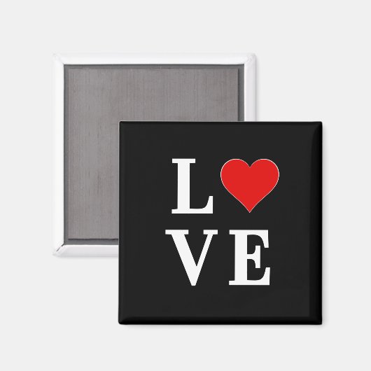 LOVE Modern Trendy Black en White Magneet (Voorkant / Achterkant)