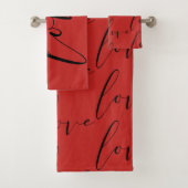 Love Modern Trendy Script Typografie ELKE KLEUR Bad Handdoek (Insitu)