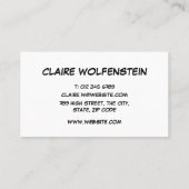 LOVE Modern Typographic Girly Pink Fun Visitekaartje (Achterkant)