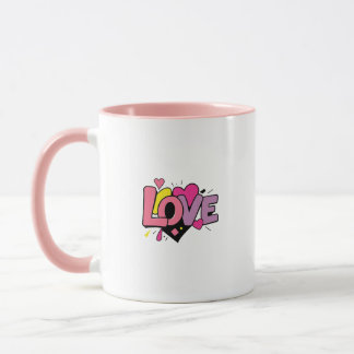 Love Modern Watercolor Artsy Valentine's Day Mok