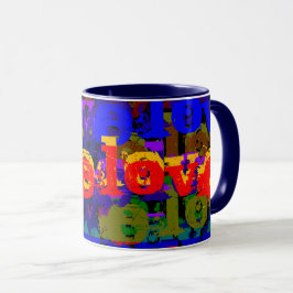 Love Moderne Colorful Urban Text Art Mok
