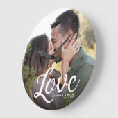 LOVE Moderne Eenvoudige Script Elegant Keepomwille Grote Klok (Hoek)