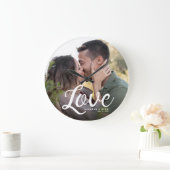 LOVE Moderne Eenvoudige Script Elegant Keepomwille Grote Klok (Huis)