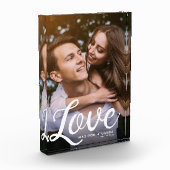 LOVE Moderne kalligrafie Eenvoudige Valentijnse ke Fotoblokken (Links)