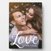 LOVE Moderne kalligrafie Valentijnse foto's Fotoplaat (voorkant)