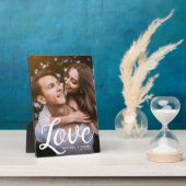 LOVE Moderne kalligrafie Valentijnse foto's Fotoplaat (Zijkant)