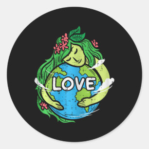 Love Moeder Earth Planet Hug Natuur Environment Ea Ronde Sticker