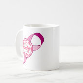LOVE - mok met roze lint (Voorkant links)