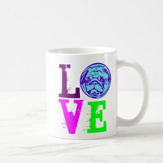 LOVE - mok met roze lint (Rechts)