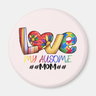 Love Mom Autisme Bewustzijn voor trotse moeders Magneet