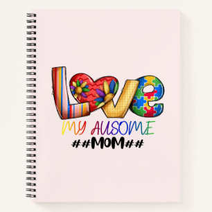 Love Mom Autisme Bewustzijn voor trotse moeders Notitieboek
