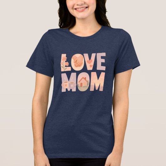 Love Mom Floral T-shirt (Voorkant)