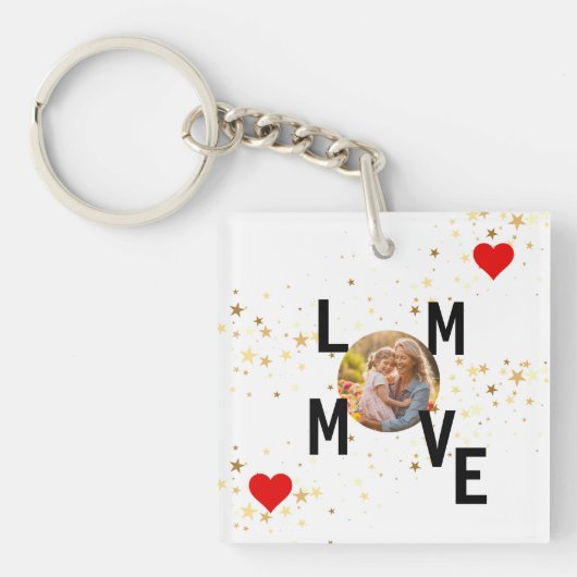 Love Mom gepersonaliseerd Sleutelhanger (voorkant)