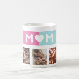 LOVE MOM | GIRL PINK & BOY BLUE Multi 7 Photo Koffiemok