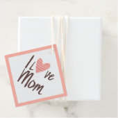 Love Mom Heart - Moederdag Gift Bedankjes Labels (In situ)