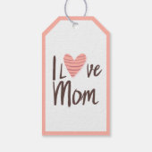 Love Mom Heart - Mother's Day Gift Cadeaulabel (Achterkant)