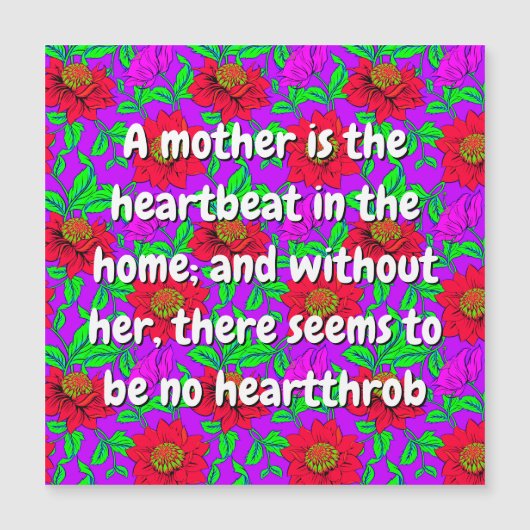 Love Mom Message (roze rode bloemen) | Kaart (Voorkant)