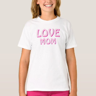 LOVE MOM SIMPLE DESIGN DOCHTERJURK T-SHIRT