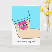 Love Mom Tattoo Moederdag Kaart (Gele Bloem)