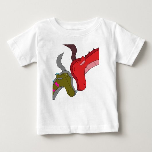 Love: Momma and Baby Dragon T-Shirt (Voorkant)