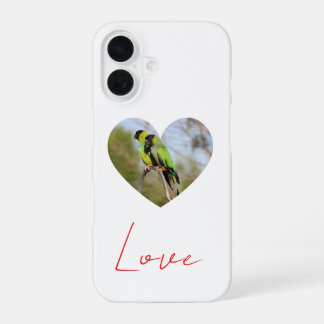 Love - Monk Parakeet Couple iPhone 16 Hoesje