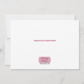 Love Monkey - Bold Pink Baby Shower Invitations Kaart (Achterkant)