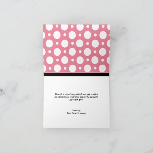 Love Monkey custom Pink Polka Dot Kaart (Binnen)