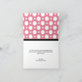 Love Monkey custom Pink Polka Dot Kaart (Binnen)