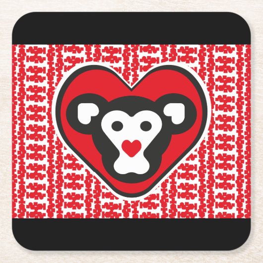 LOVE MONKEY LOVE SPECIAL by Masanser Kartonnen Onderzetters (Voorkant)