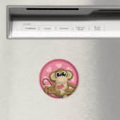 Love Monkey Roze magneet (Insitu (Vaatwasser))