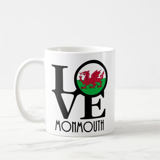 LOVE Monmouth Wales 11oz Koffiemok (Links)
